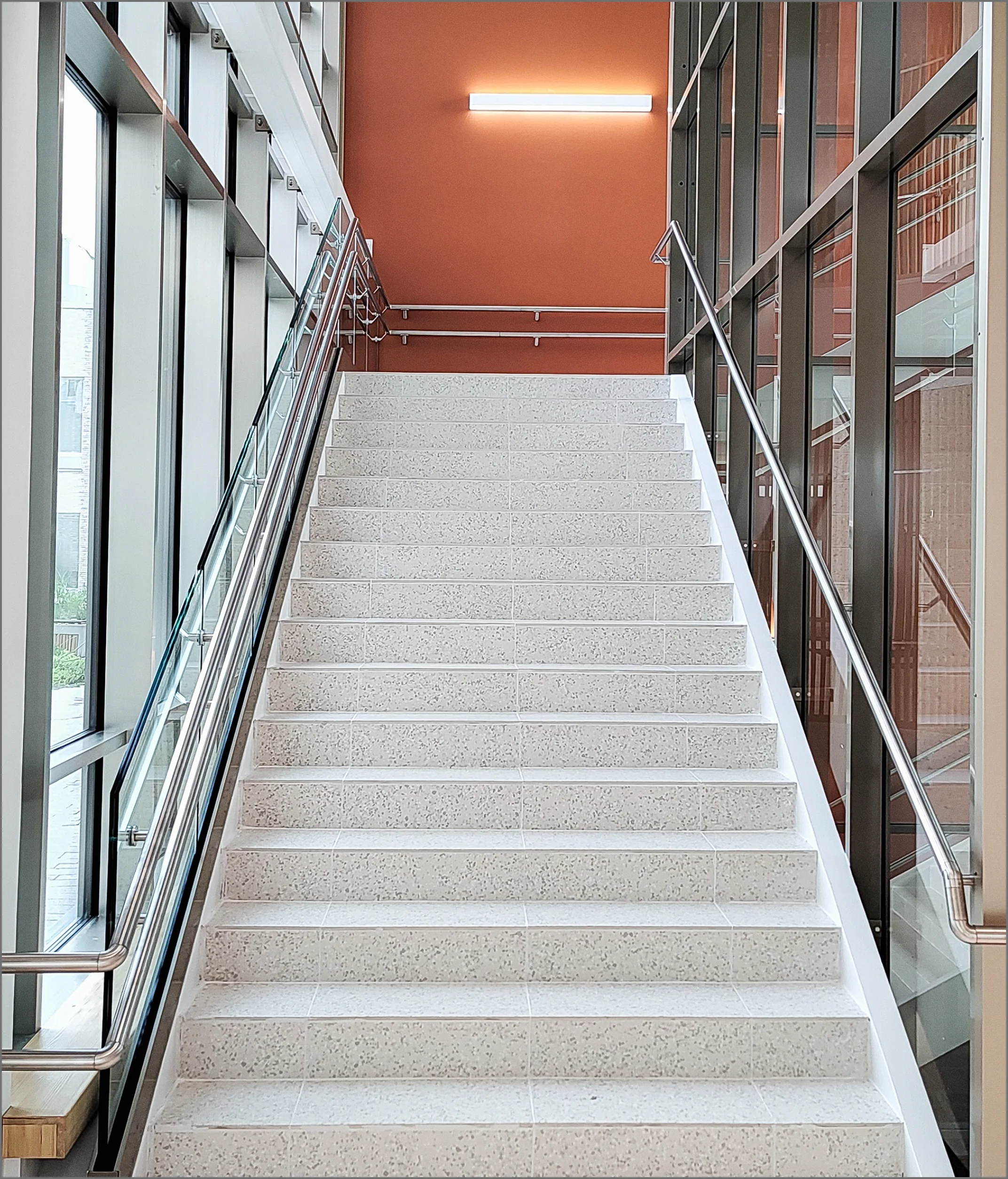 This railing blends safety, sophistication, and functionality