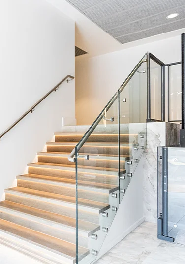 Stainless Steel Tubular Handrail Stairs - Modern Design, Custom Height - View #3